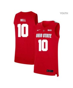 David Bell 10 Ohio State Buckeyes Elite Basketball Youth Jersey - Red