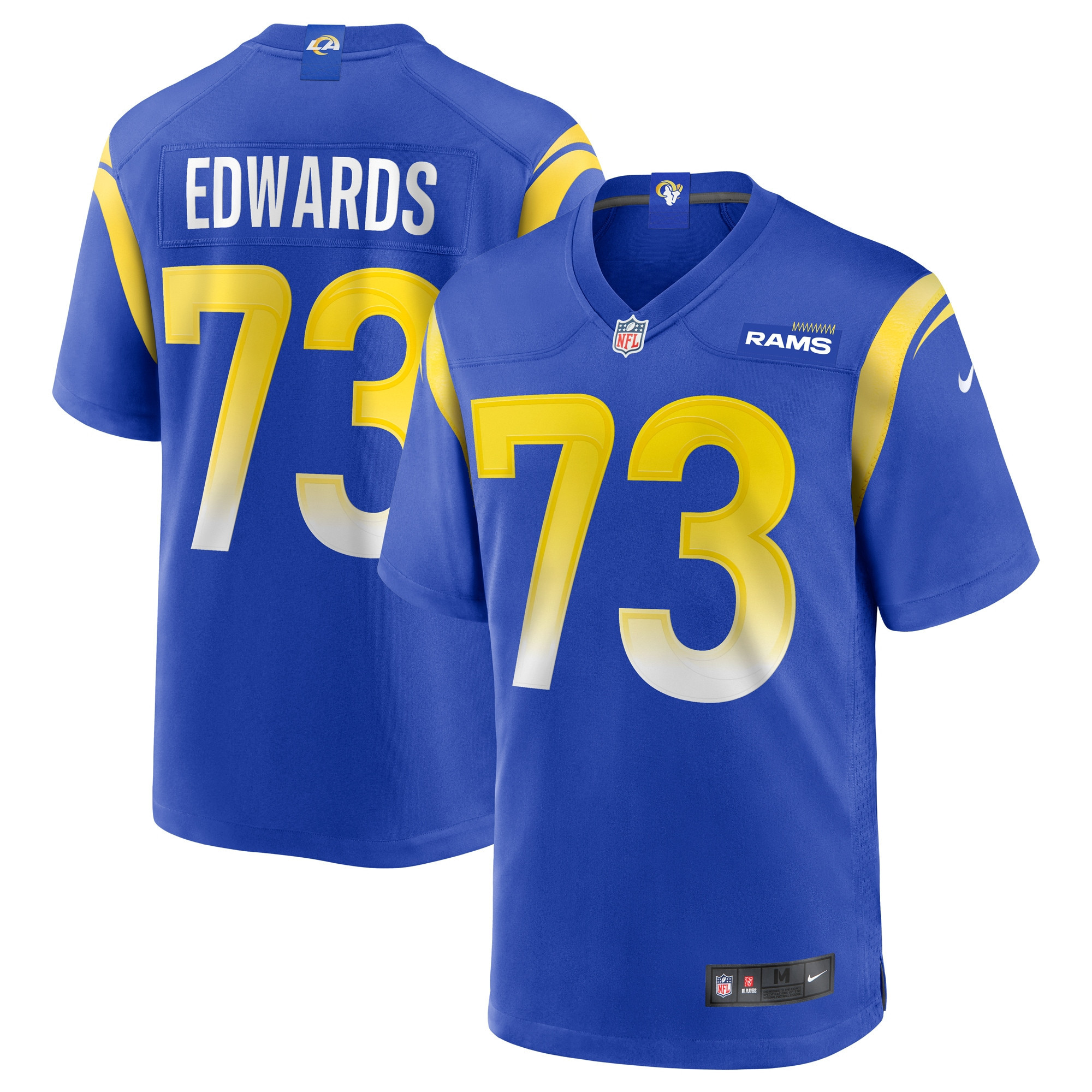 David Edwards Los Angeles Rams Game Jersey - Royal Nfl