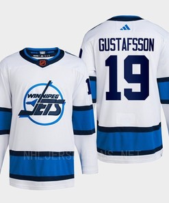 David Gustafsson 19 Reverse Retro 2.0 2022 Winnipeg Jets White Jersey Primegreen