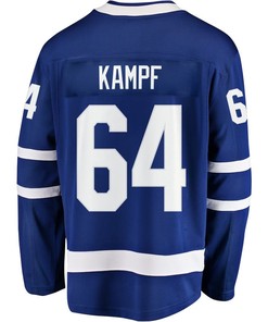 David Kampf 64 Toronto Maple Leafs Stanley Cup 2023 Playoffs Patch Home Breakaway Men Jersey - Blue