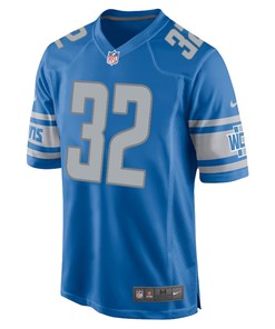 David Montgomery 32 Detroit Lions Game Men Jersey - Blue