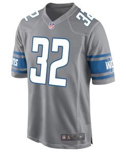David Montgomery 32 Detroit Lions Game Men Jersey - Silver