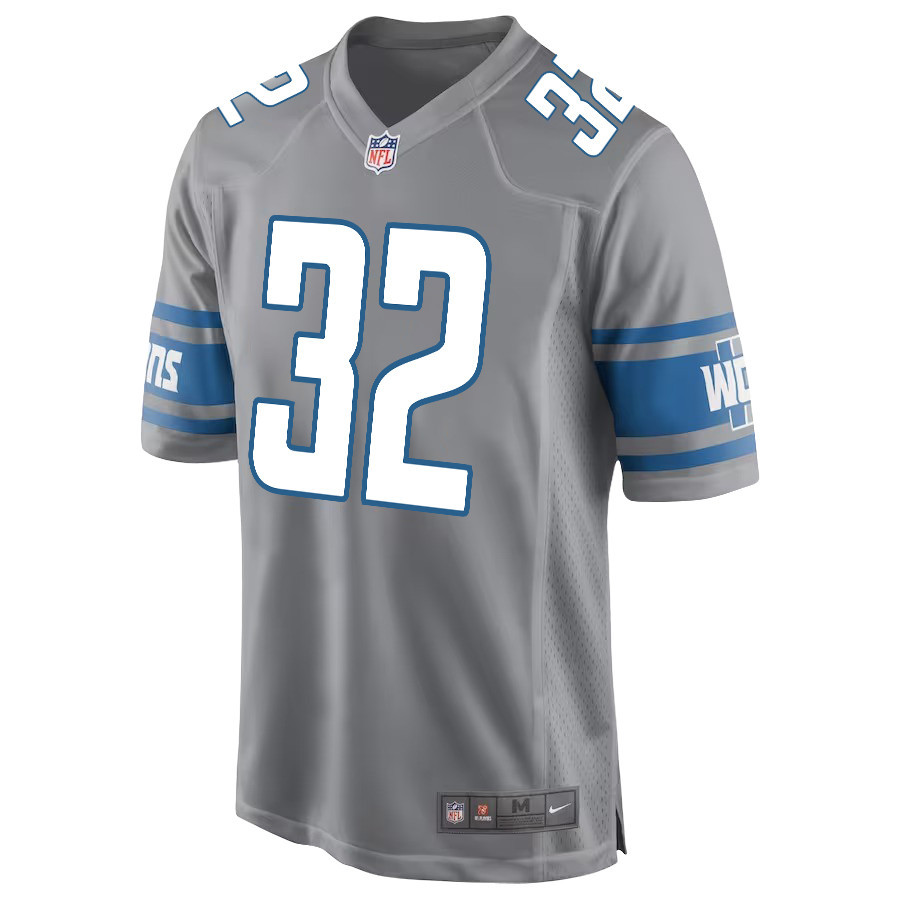 David Montgomery 32 Detroit Lions Game Men Jersey - Silver
