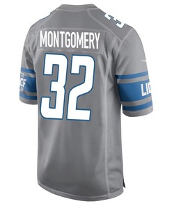 David Montgomery 32 Detroit Lions Game Men Jersey - Silver