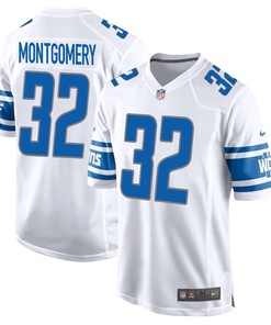 David Montgomery 32 Detroit Lions Game Men Jersey - White