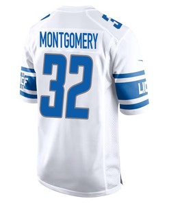 David Montgomery 32 Detroit Lions Game Men Jersey - White