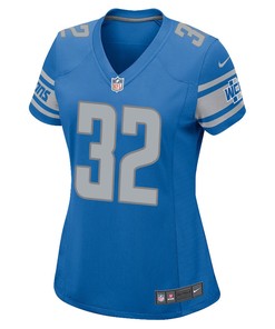 David Montgomery 32 Detroit Lions Game Women Jersey - Blue