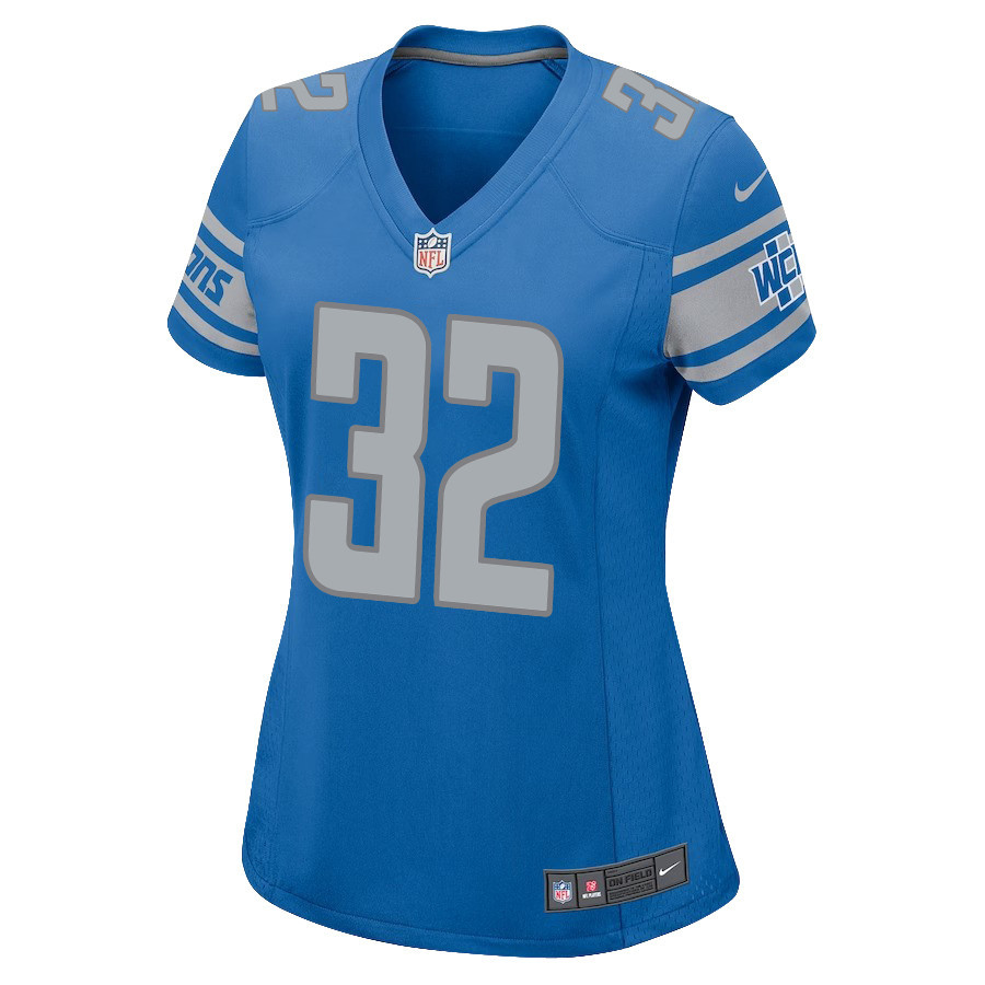 David Montgomery 32 Detroit Lions Game Women Jersey - Blue