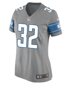 David Montgomery 32 Detroit Lions Game Women Jersey - Silver