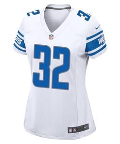 David Montgomery 32 Detroit Lions Game Women Jersey - White