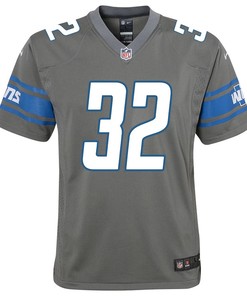 David Montgomery 32 Detroit Lions Game Youth Jersey - Silver