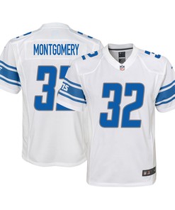 David Montgomery 32 Detroit Lions Game Youth Jersey - White