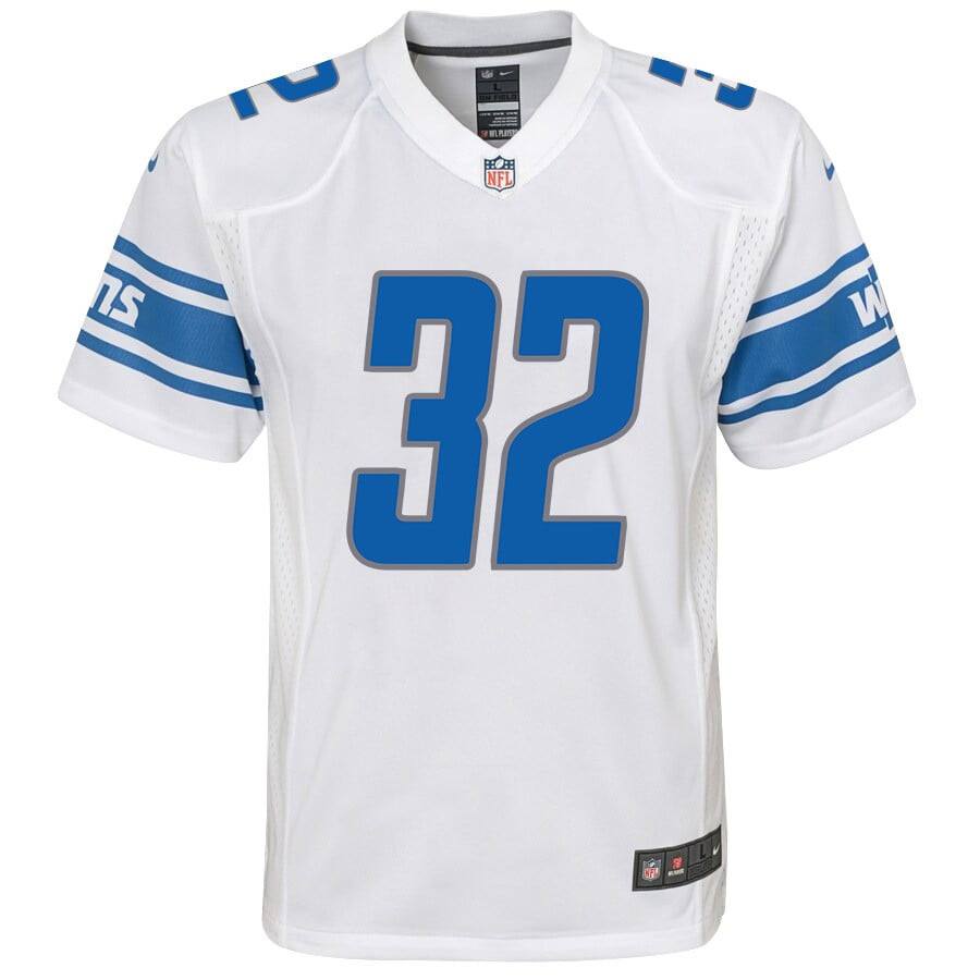 David Montgomery 32 Detroit Lions Game Youth Jersey - White
