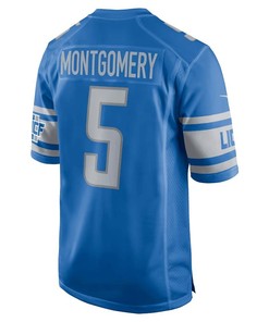 David Montgomery 5 Detroit Lions Game Jersey - Blue