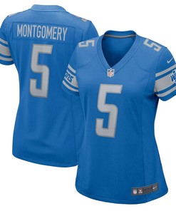 David Montgomery 5 Detroit Lions Women Game Jersey - Blue