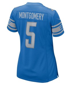 David Montgomery 5 Detroit Lions Women Game Jersey - Blue