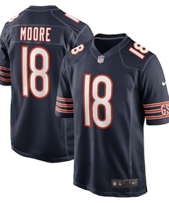 David Moore Chicago Bears Game Player Jersey - Navy