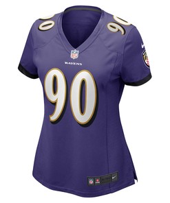David Ojabo 90 Baltimore Ravens Women's Game Player Jersey - Purple
