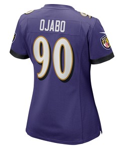 David Ojabo 90 Baltimore Ravens Women's Game Player Jersey - Purple