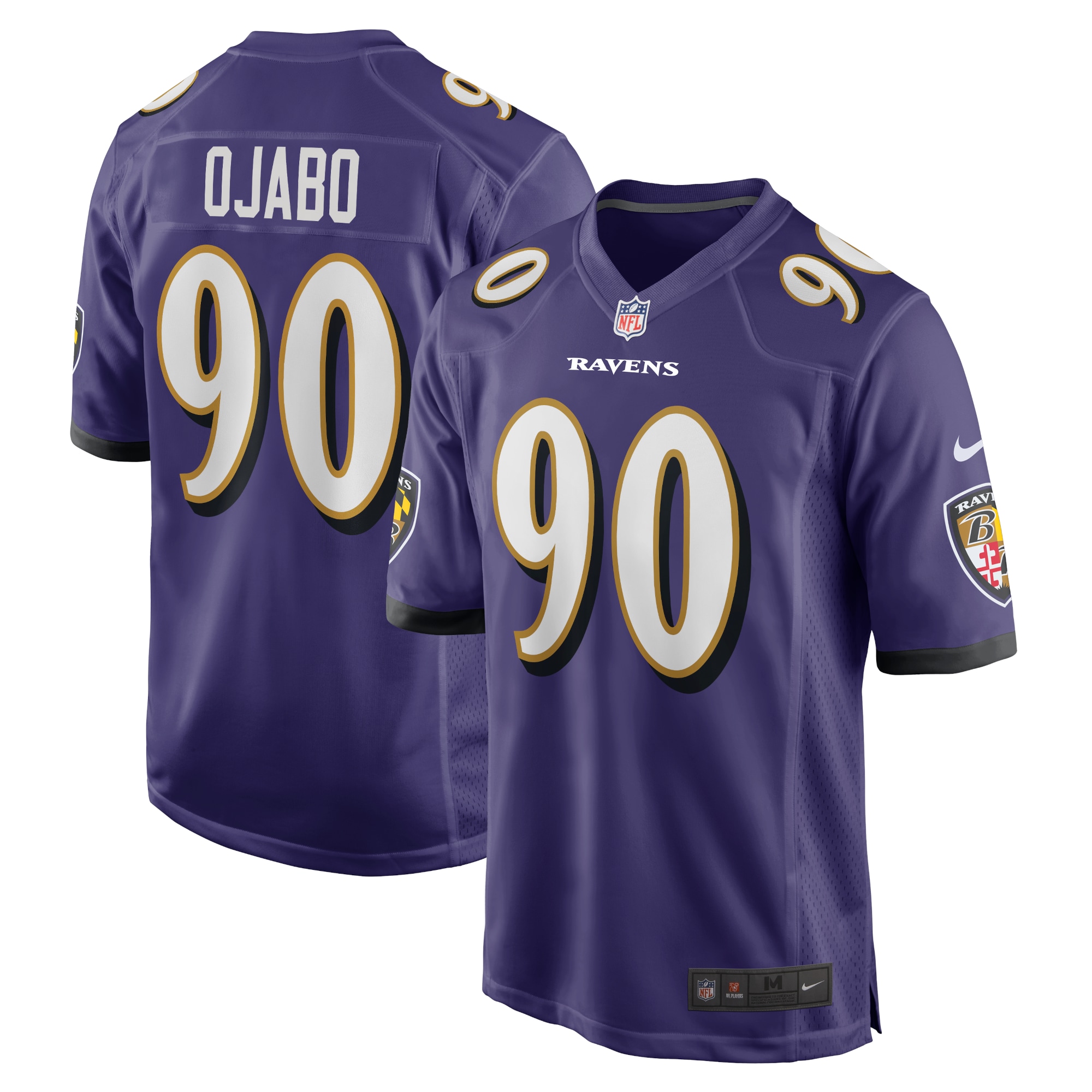 David Ojabo Baltimore Ravens 2022 Nfl Draft Pick Player Game Jersey - Purple