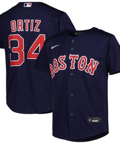 David Ortiz Boston Red Sox 2022 Hall Of Fame Replica Player Jersey Navy Mlb