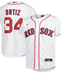 David Ortiz Boston Red Sox 2022 Hall Of Fame Team Replica Player Jersey - White Mlb