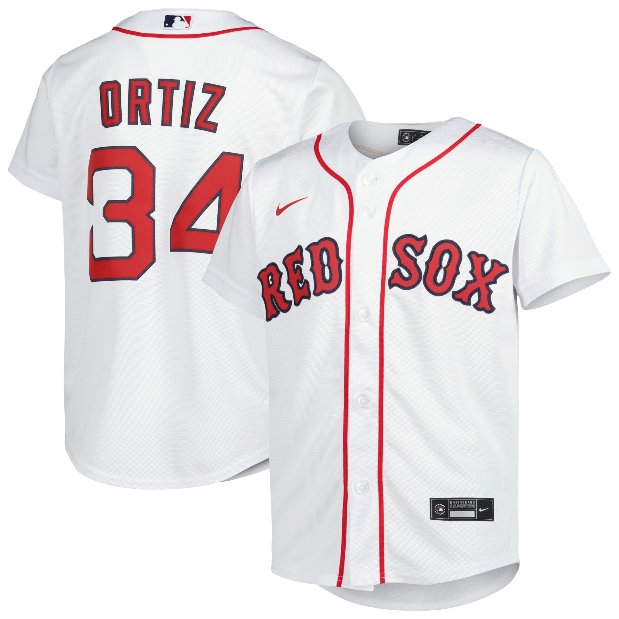 David Ortiz Boston Red Sox 2022 Hall Of Fame Team Replica Player Jersey - White Mlb