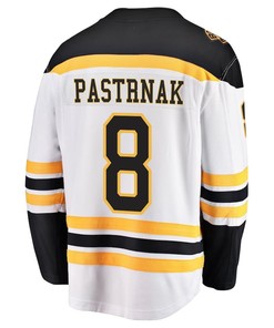 David Pastrnak 8 Boston Bruins Stanley Cup 2023 Playoffs Patch Away Breakaway Men Jersey - White