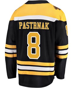 David Pastrnak 8 Boston Bruins Stanley Cup 2023 Playoffs Patch Home Breakaway Men Jersey - Black