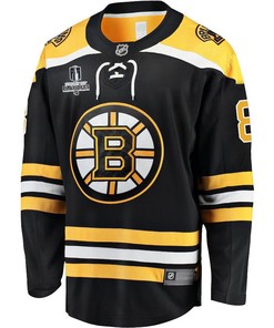 David Pastrnak 8 Boston Bruins Stanley Cup 2023 Playoffs Patch Home Breakaway Men Jersey - Black