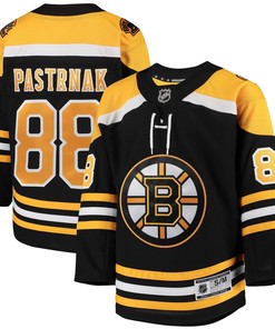 David Pastrnak Boston Bruins Home Premier Player Jersey - Black Nhl