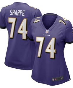 David Sharpe 74 Baltimore Ravens Women's Game Player Jersey - Purple