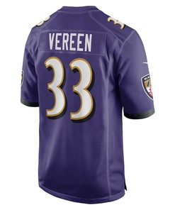 David Vereen Baltimore Ravens Player Game Jersey - Purple