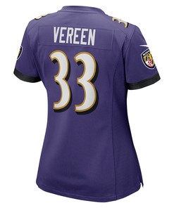 David Vereen Baltimore Ravens Women's Player Game Jersey - Purple