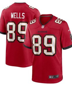 David Wells 89 Tampa Bay Buccaneers Home Game Player Jersey - Red