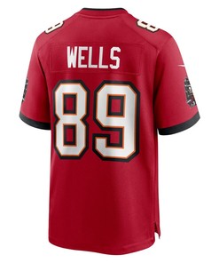 David Wells 89 Tampa Bay Buccaneers Home Game Player Jersey - Red