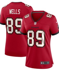 David Wells 89 Tampa Bay Buccaneers Women's Home Game Player Jersey - Red