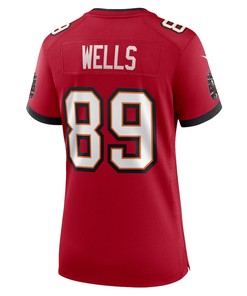 David Wells 89 Tampa Bay Buccaneers Women's Home Game Player Jersey - Red