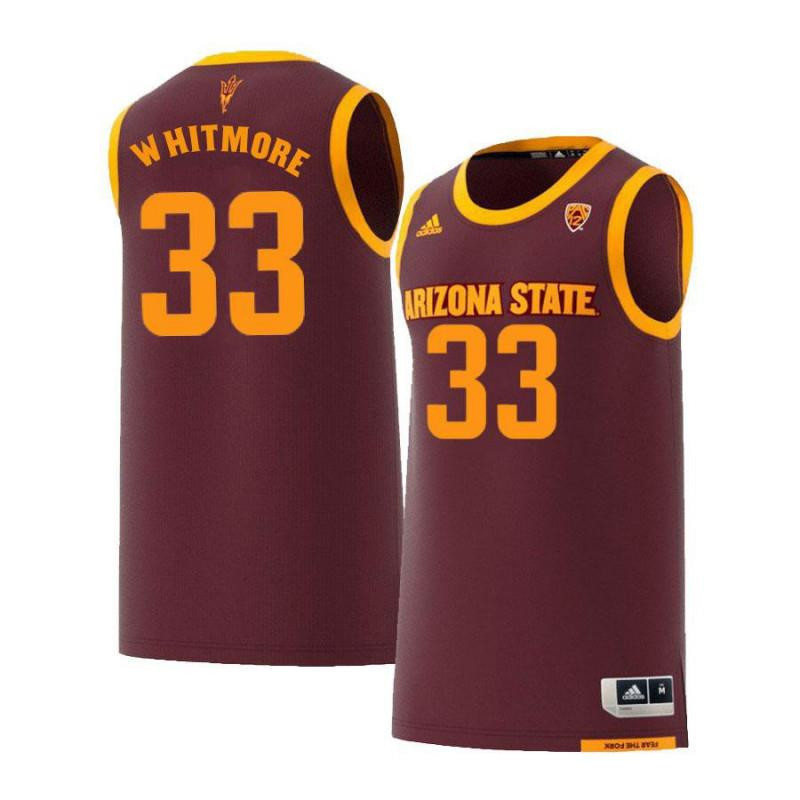 David Whitmore 33 Arizona State Sun Devils Retro Basketball Men Jersey - Maroon