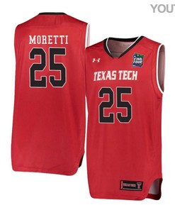Davide Moretti 25 Texas Tech Red Raiders Basketball Youth Jersey - Red