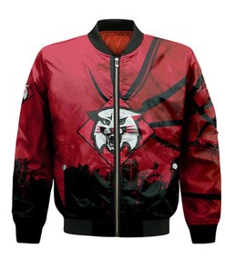 Davidson Wildcats Bomber Jacket Basketball Net Grunge Pattern- NCAA