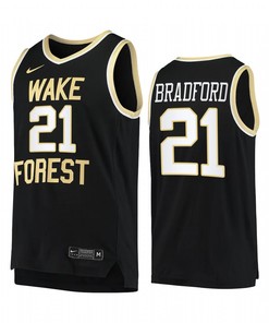 Davion Bradford 21 Wake Forest Demon Deacons Uniform Jersey College Basketball Black