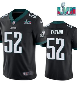 Davion Taylor 52 Philadelphia Eagles Super Bowl LVII Vapor Limited Men Jersey - Black