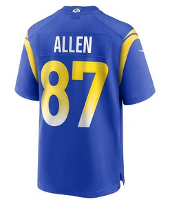 Davis Allen 87 Los Angeles Rams Home Game Jersey - Royal