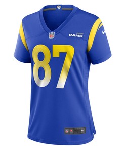 Davis Allen 87 Los Angeles Rams Women's Home Game Jersey - Royal