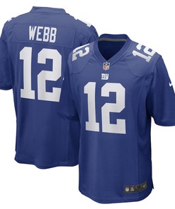 Davis Webb 12 New York Giants Game Player Jersey - Royal