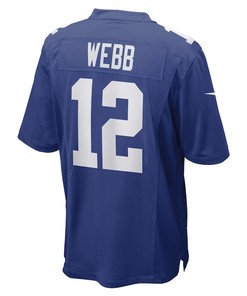 Davis Webb 12 New York Giants Game Player Jersey - Royal