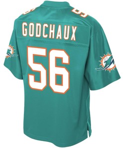 Davon Godchaux Miami Dolphins Nfl Pro Line Player Jersey - Aqua