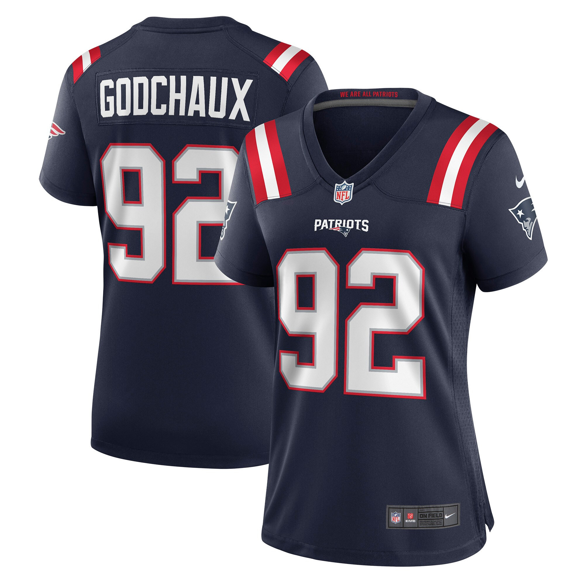 Davon Godchaux New England Patriots Womens Game Jersey - Navy Nfl