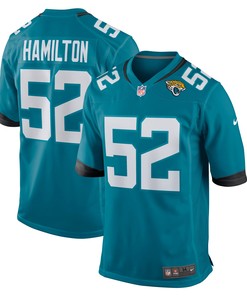 Davon Hamilton Jacksonville Jaguars Game Jersey - Teal Nfl